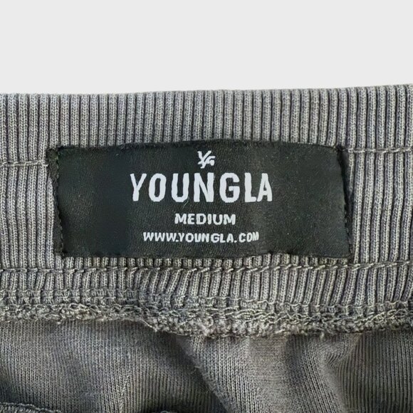 YoungLA Tapered Athletic Jogger Pants Gray Camo Men's Medium Workout Activewear - Picture 8 of 11